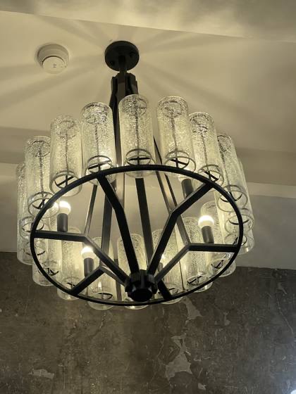 The same drum, lit — decorative lighting made by SARA Enterprises, Greater Noida