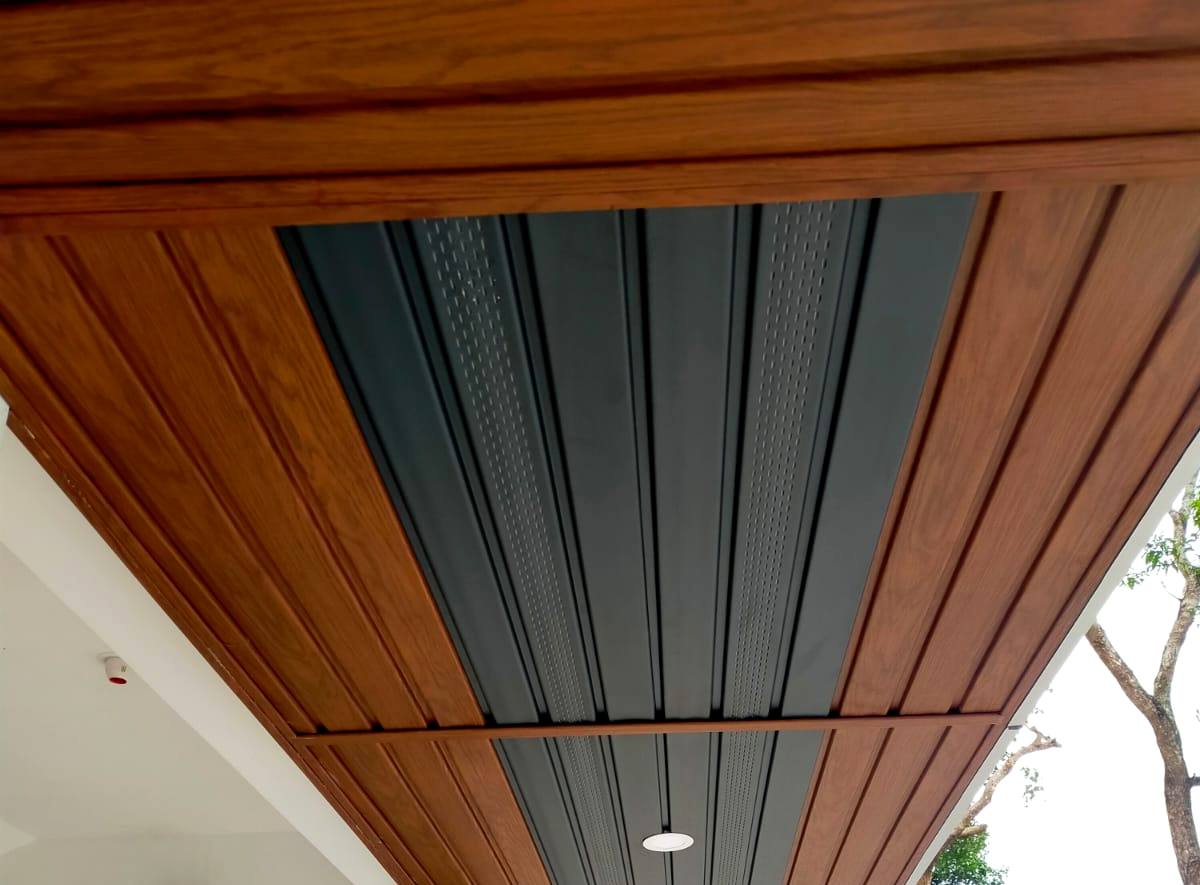 Wood Finish Soffit Cladding