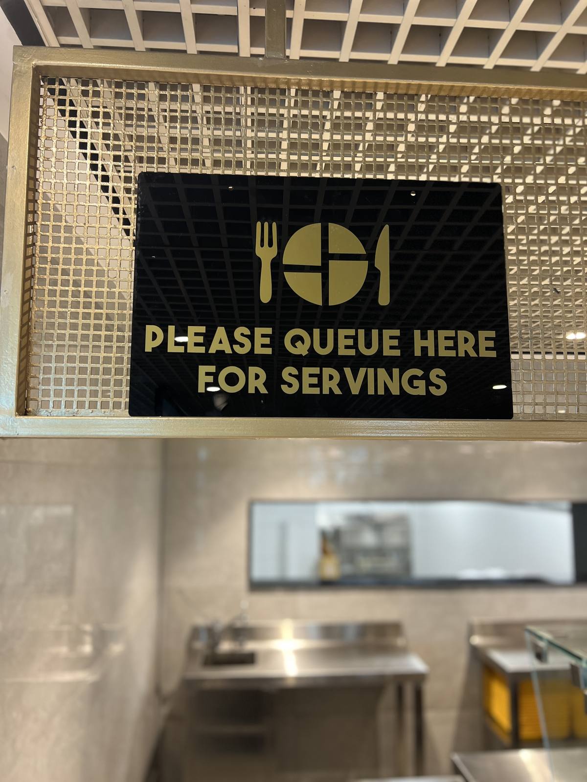 Cafeteria Queue Signage