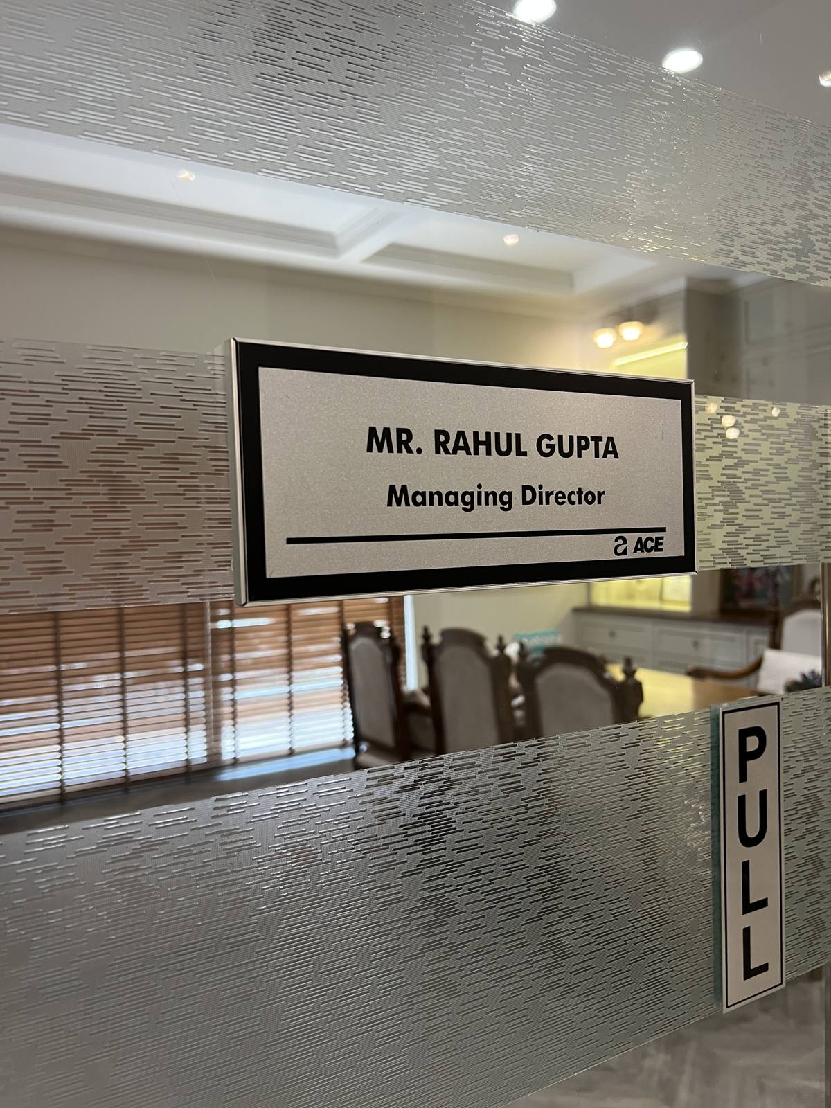 ACE Director Cabin Name Plate