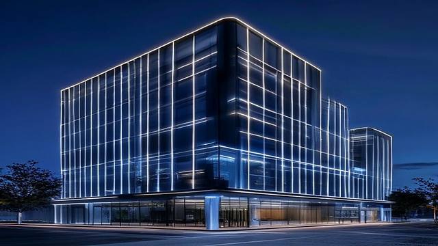 Facade lighting installed by SARA Enterprises